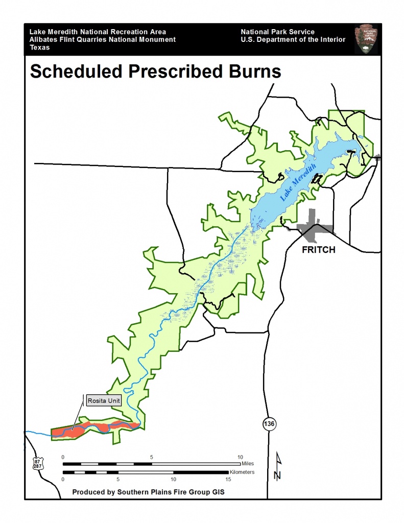 Prescribed Burn Planned For Lake Meredith National Recreation Area - Fritch Texas Map