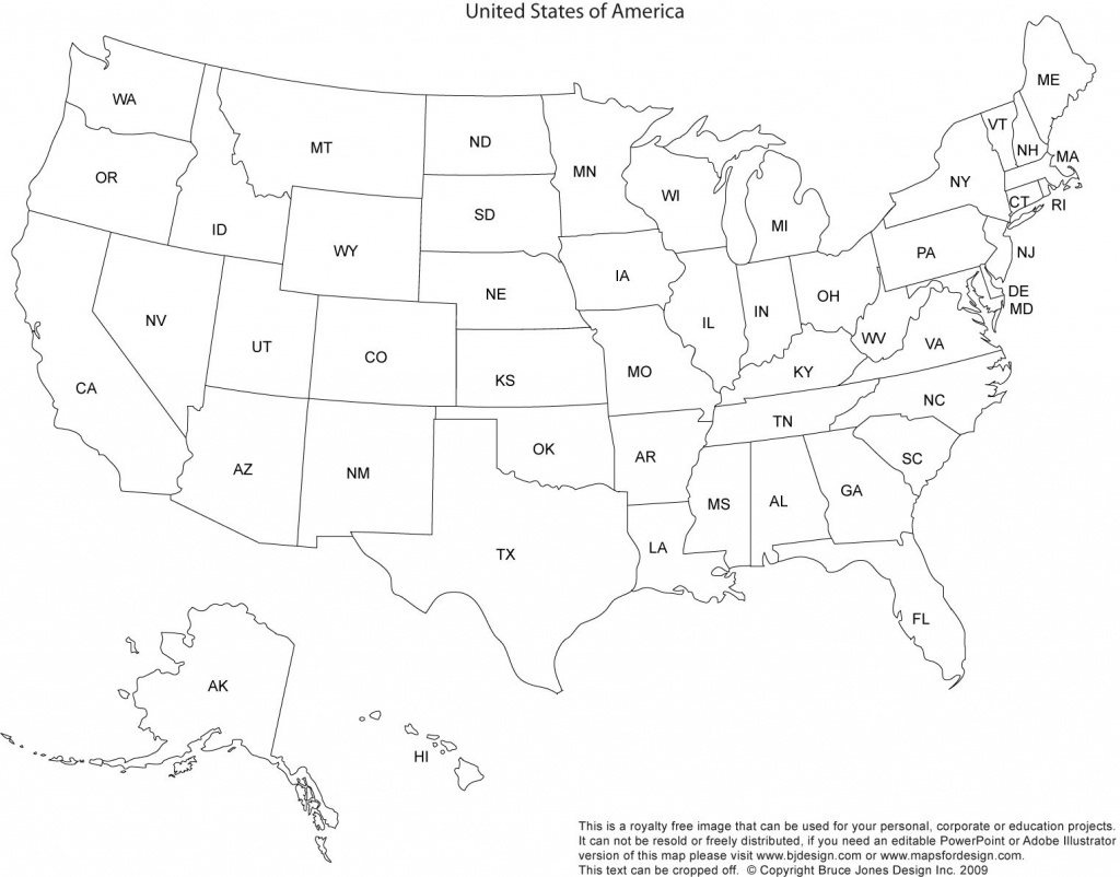 Usa Map Black And White Printable | Printable Maps