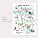 Print Your Own Colour Wedding Or Party Illustrated Mapcute Maps   Free Printable Wedding Maps