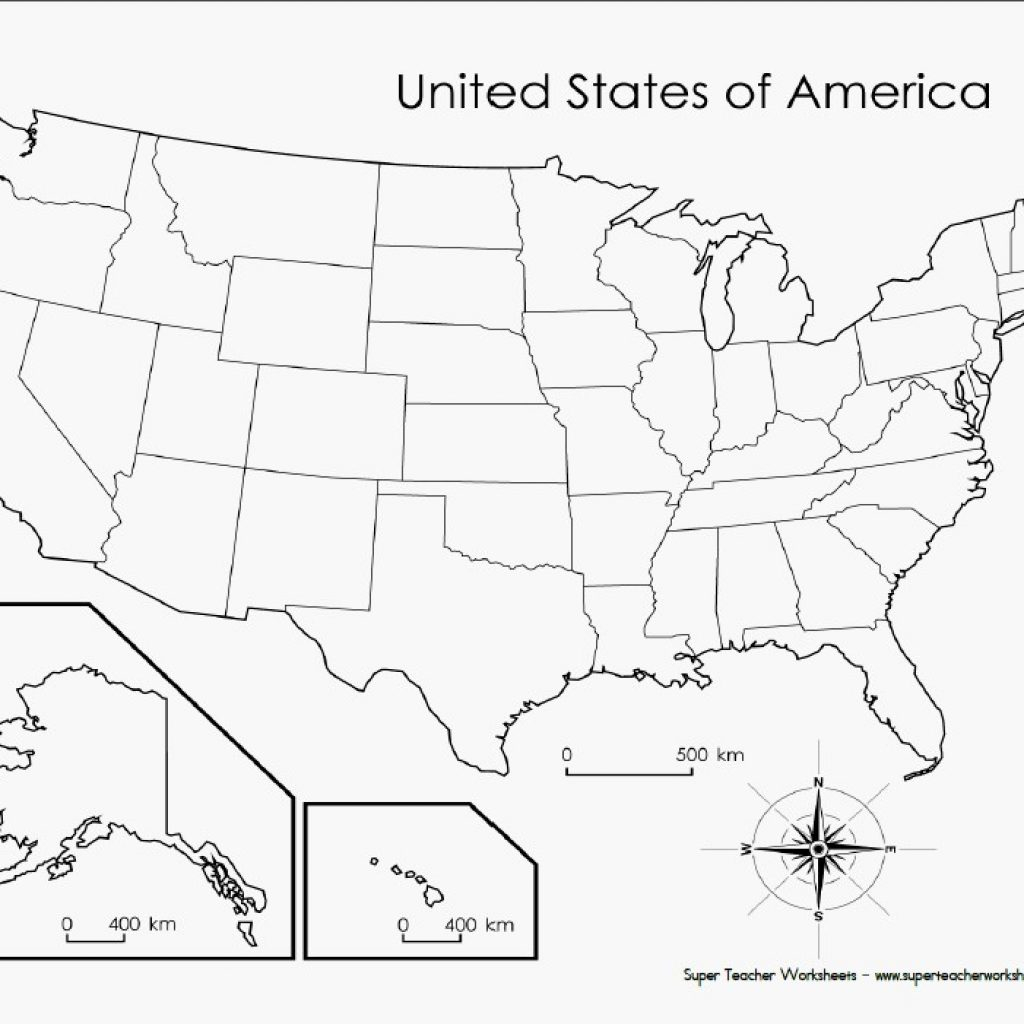 Printable 50 States Map Link To The Best Blank Of - Printable 50 States Map