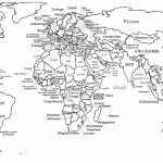 Printable Black And White World Map With Countries And Travel   Free Printable World Map With Countries