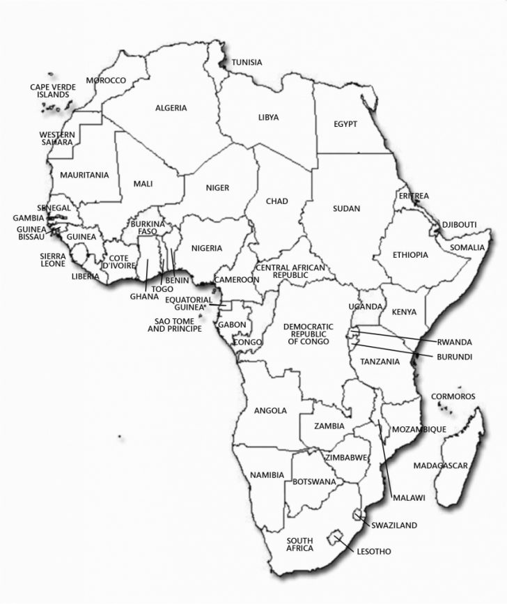 Free Printable Political Map Of Africa