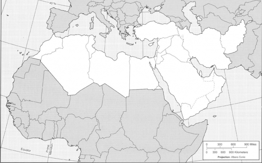 Printable Blank Map Of The Middle East | D1Softball - Printable Blank Map Of Middle East