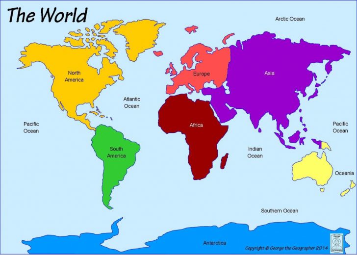 Map Of The World For Kids With Countries Labeled Printable