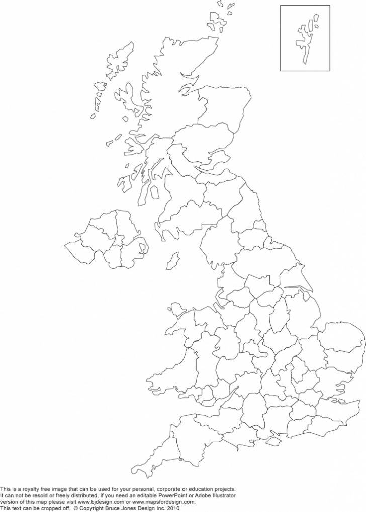 Printable Map Of England