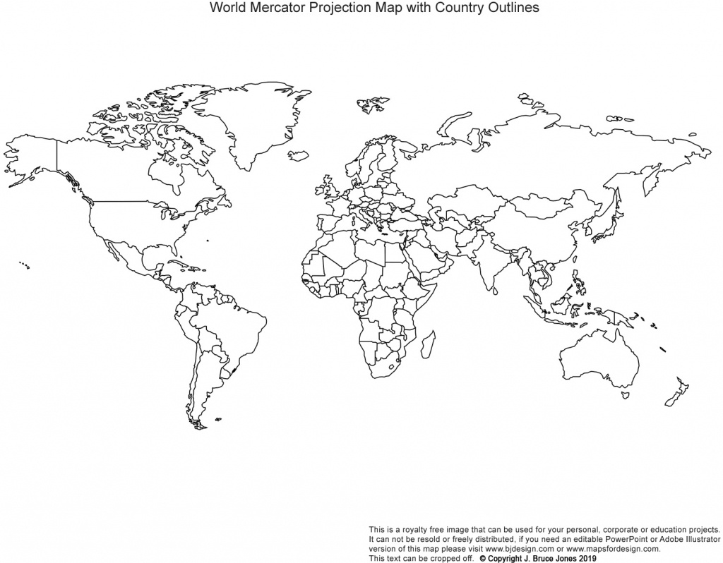 Printable, Blank World Outline Maps • Royalty Free • Globe, Earth - World Map With Scale Printable