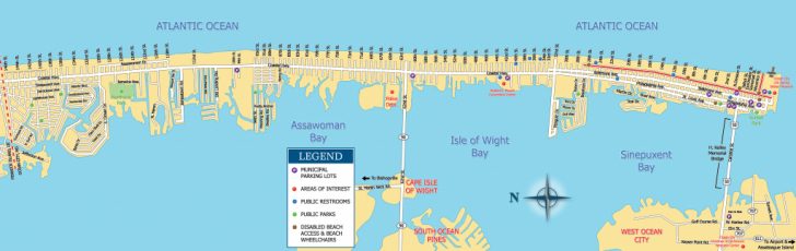 Printable Map Of Ocean City Md Boardwalk