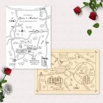 Printable Custom Map Wedding Invitation Save The Date Or Info | Etsy   Printable Map Directions For Invitations