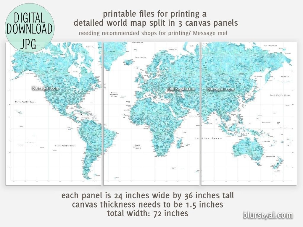 Printable Large World Map - Iloveuforever - Large Printable Map