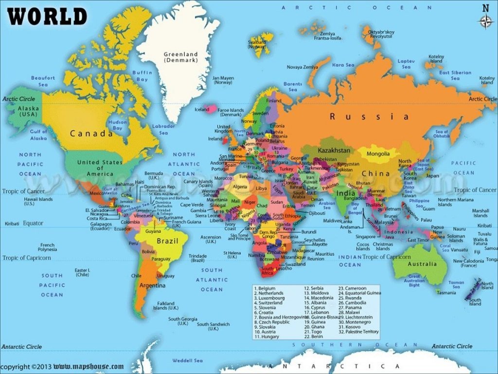 Printable Large World Map - Iloveuforever - Large Printable World Map Labeled