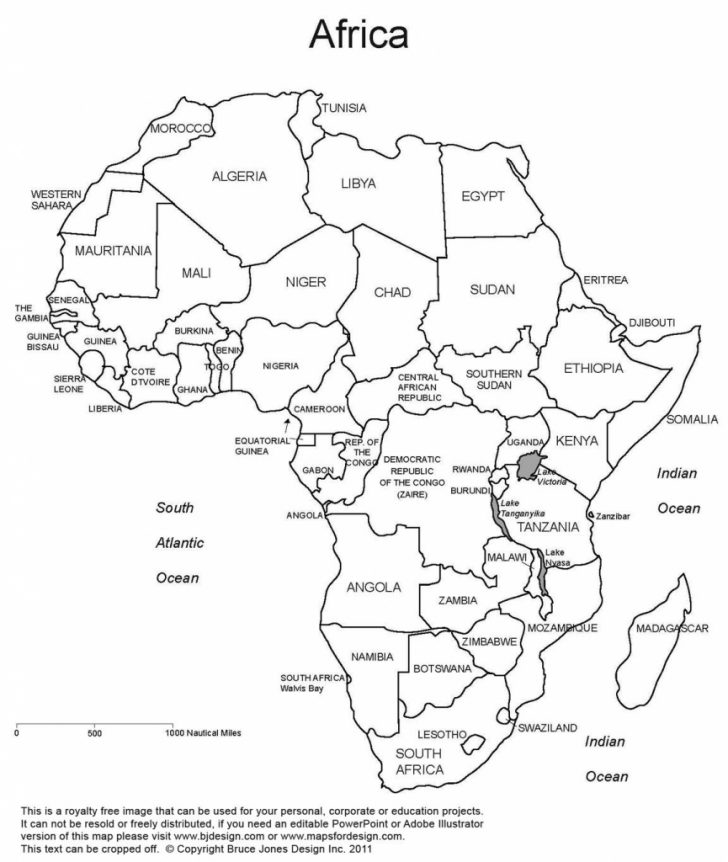 Free Printable Map Of Africa