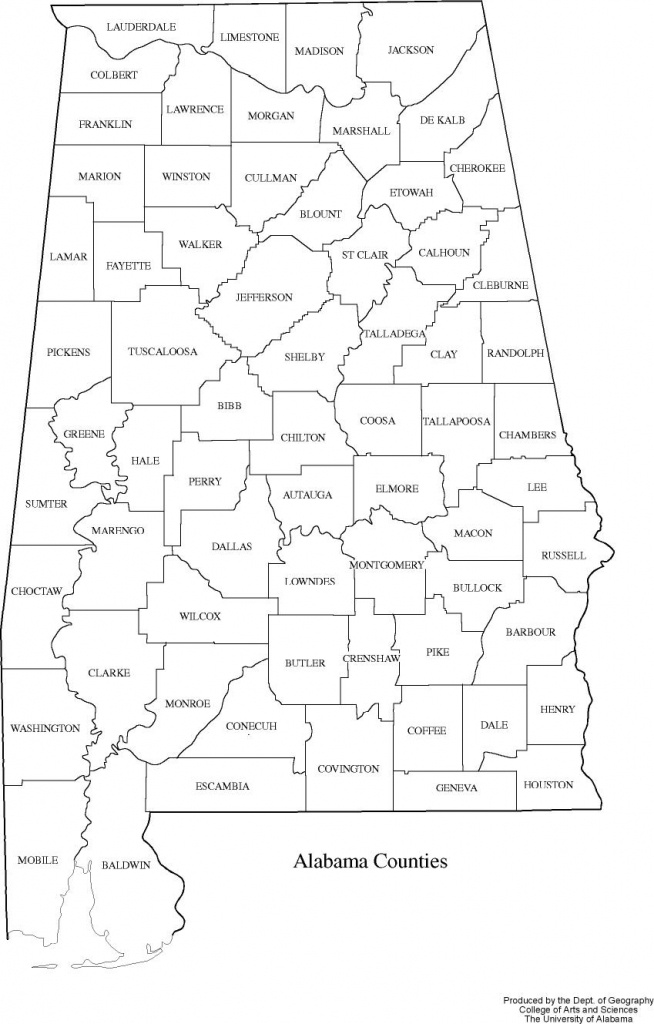 Printable Map Of Alabama Counties With Names Counties Cities Roads Pdf - Printable Alabama Road Map