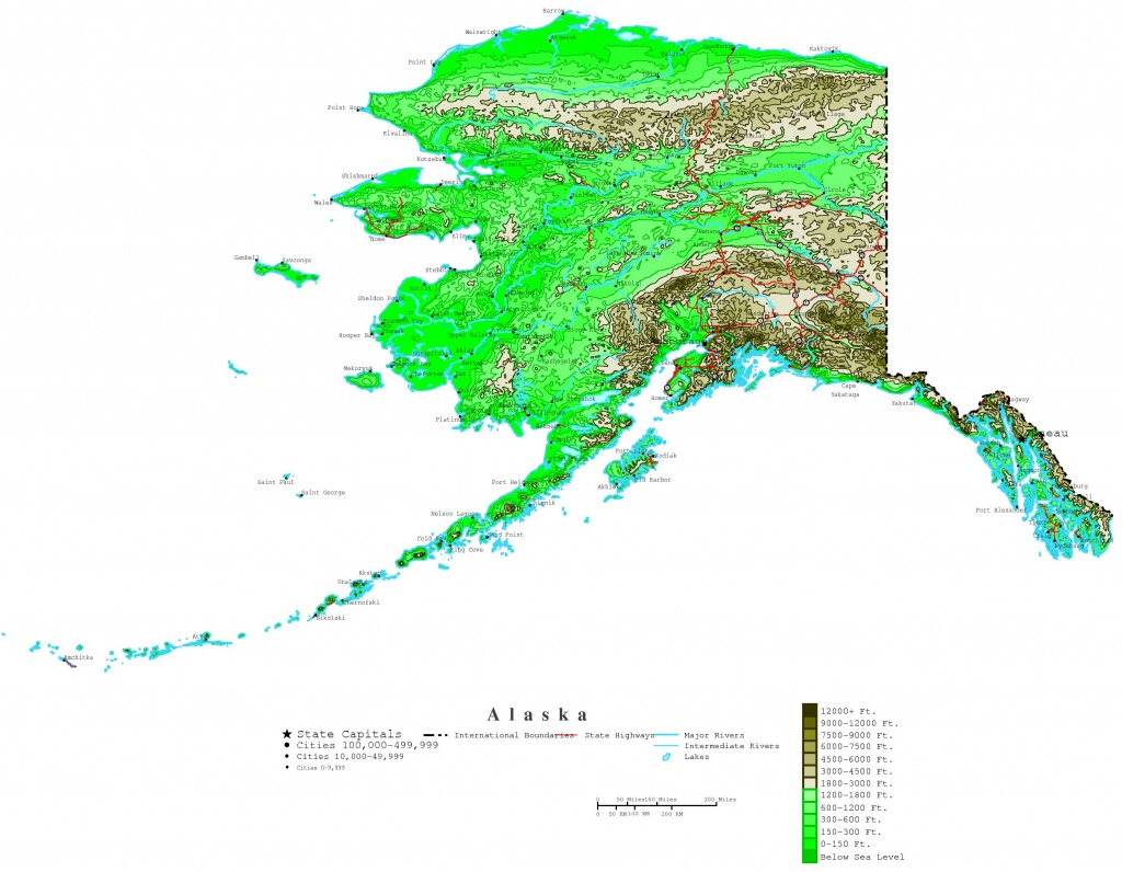 Printable Map Of Alaska And Travel Information | Download Free - Printable Map Of Alaska