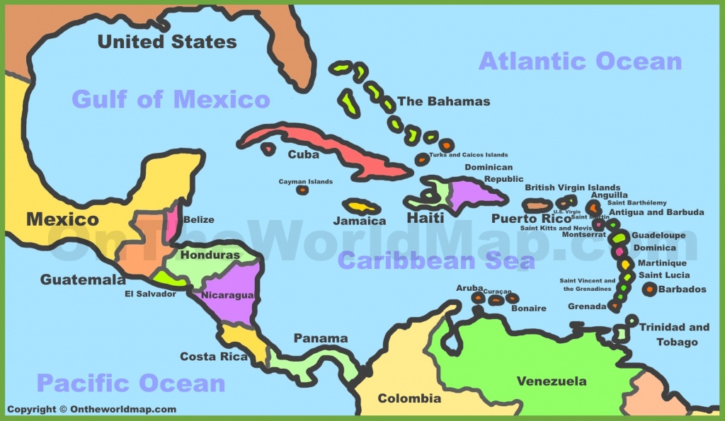 Printable Map Of Caribbean Islands And Travel Information | Download - Printable Map Of The Caribbean