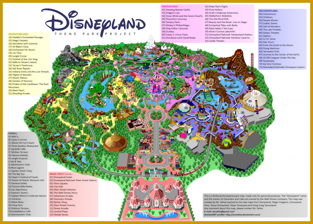 Printable Map Of Disneyland Paris Park Hotels And Surrounding Area Pdf - Disneyland Map 2018 California