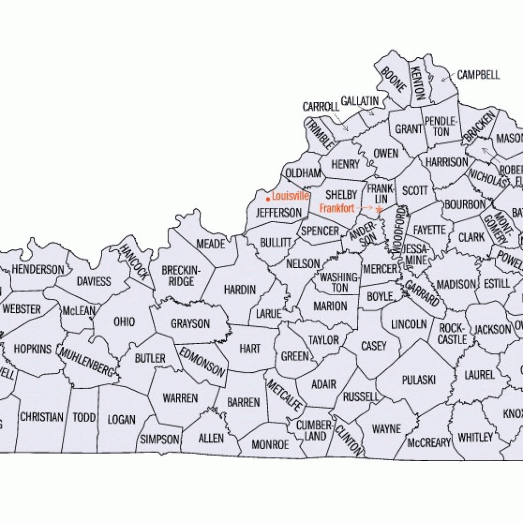 Printable Map Of Kentucky Counties - Printable Maps