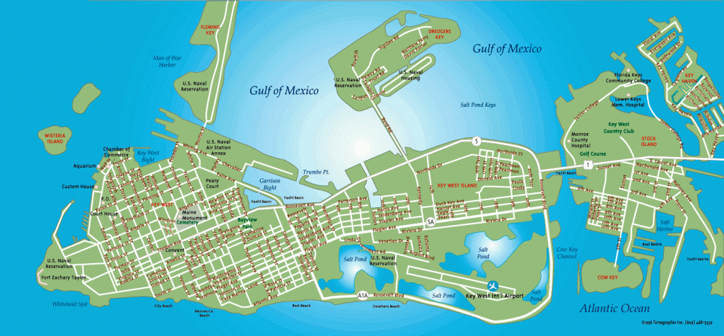 Printable Map Of Key West Florida Streets Hotels Area Attractions Pdf - Map Of Key West Florida Attractions