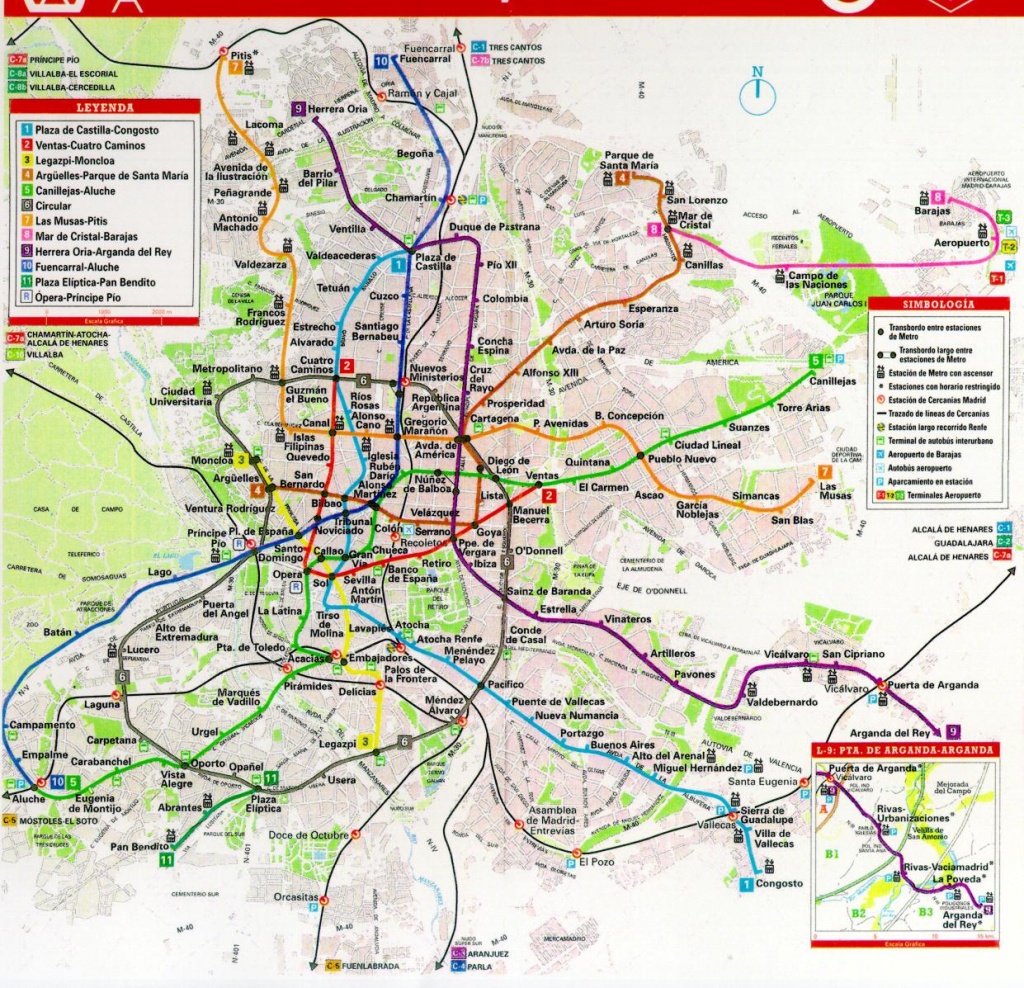 Printable Map Of Madrid | City Maps - Madrid City Map Printable