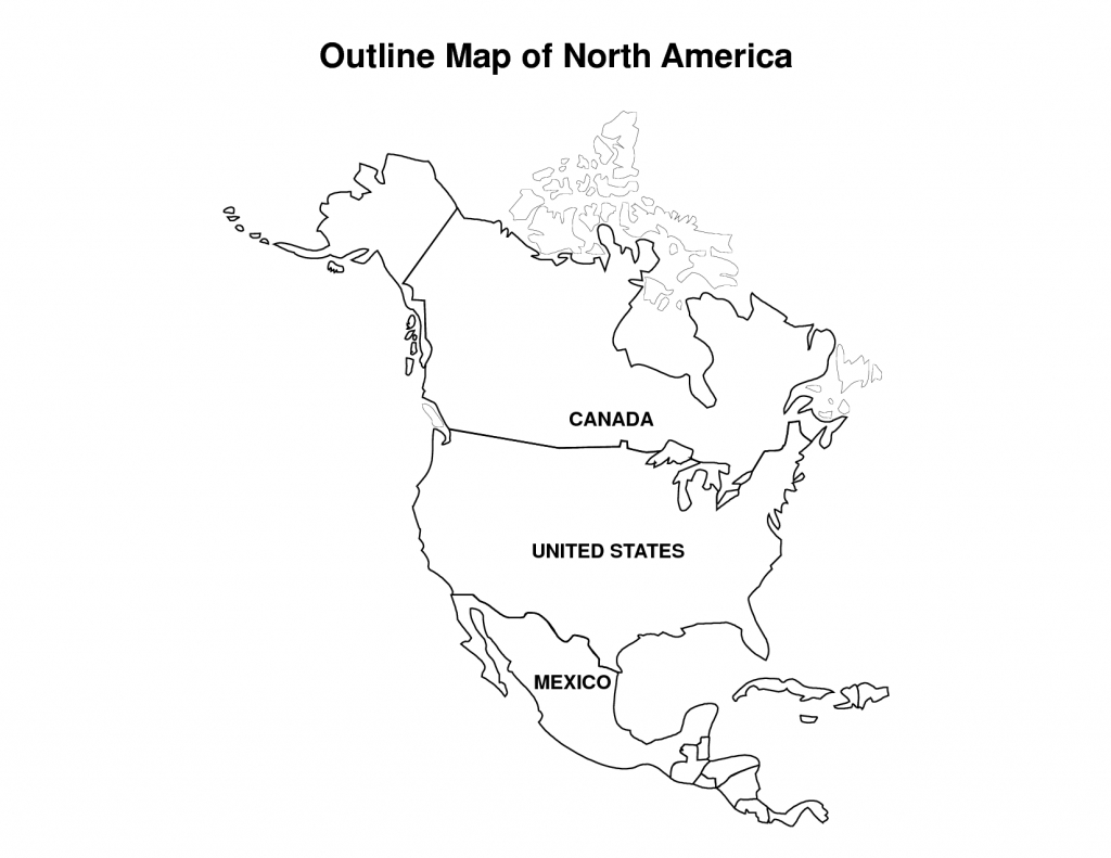 Printable Map Of North America | Pic Outline Map Of North America - Free Printable Map Of North America