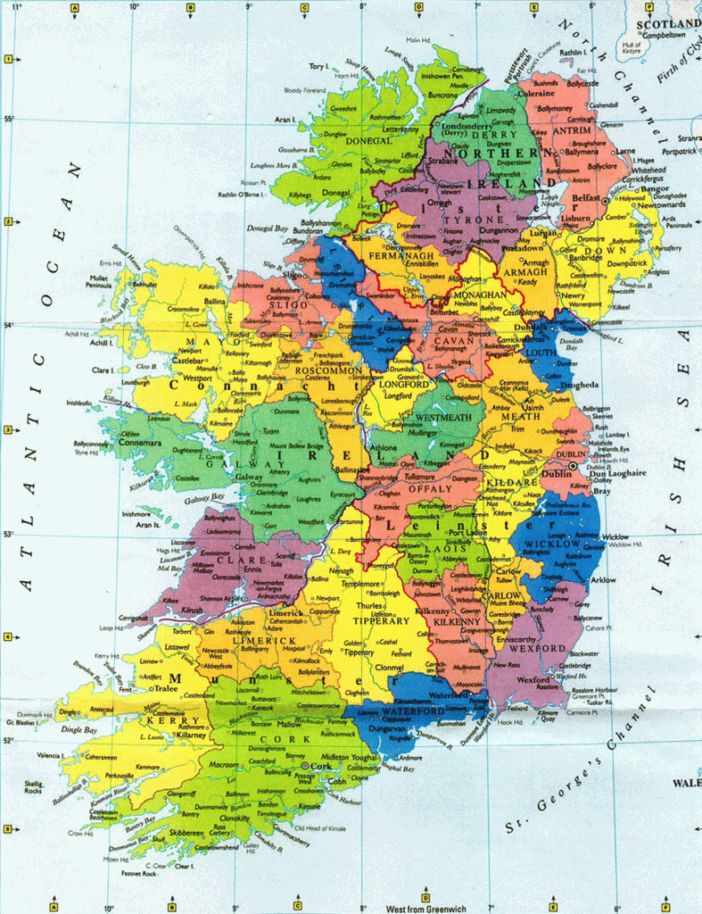 Printable Map Of Uk And Ireland Images | Nathan In 2019 | Ireland - Printable Map Of Ireland
