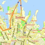 Printable Map Sydney, Australia, City Plan 2000 M Scale Adobe Illustrator   Printable Street Map Of Port Macquarie
