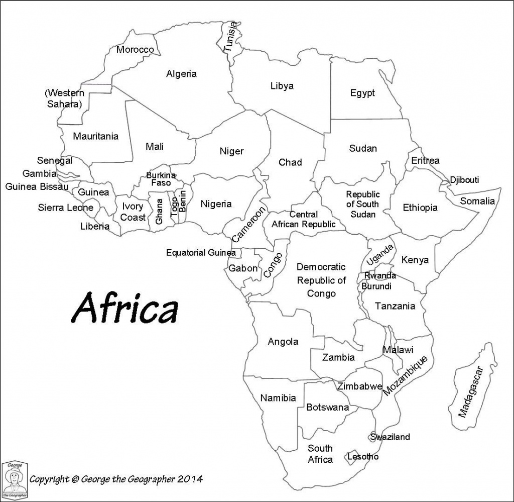 Printable Maps Of Africa - World Map - Printable Map Of Africa With Countries