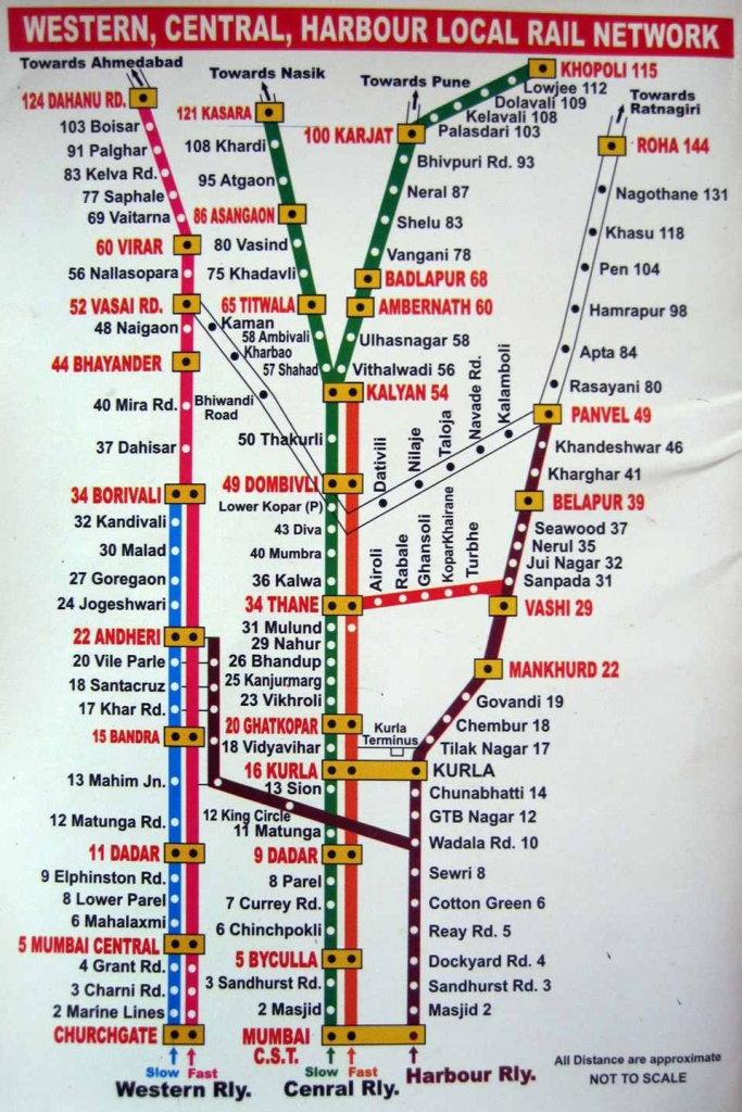 Printable Mumbai Local Train Map For Tourists - Printable Local Maps