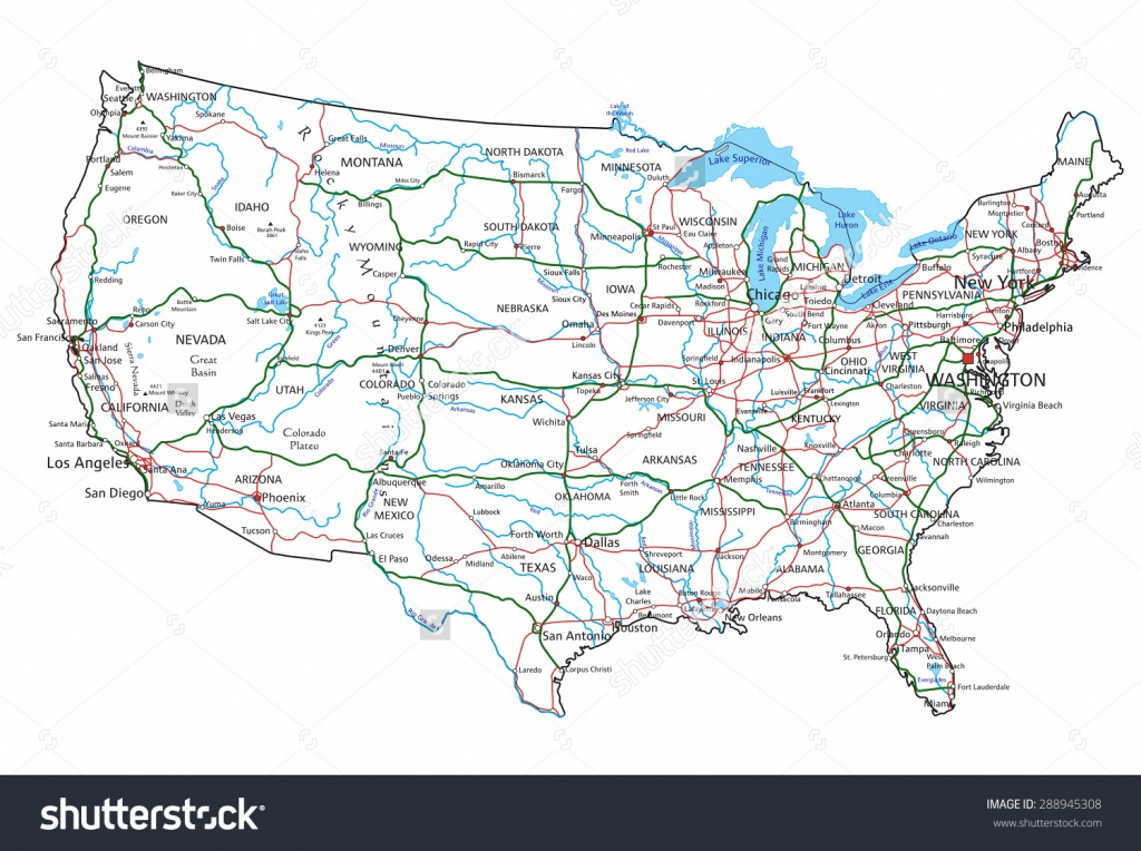 Printable Road Maps Of Usa And Travel Information | Download Free - Printable Us Map With Interstate Highways