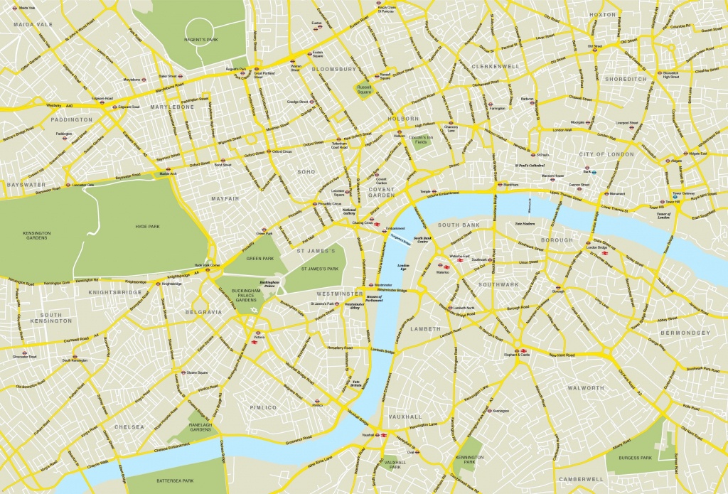 Printable Street Map Of Central London Within - Capitalsource - Printable Street Map Of Central London
