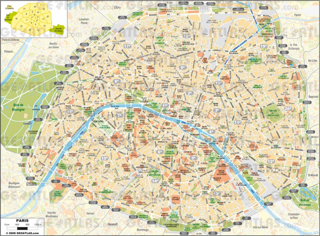 Printable Street Map Of Paris Printable Street Map Paris | Travel - Paris Street Map Printable