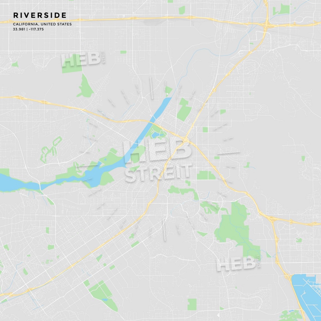 Printable Street Map Of Riverside, California | Hebstreits Sketches - Printable Map Of Riverside Ca