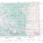 Printable Topographic Map Of Calgary 082O, Ab   Free Printable Map Of Alberta