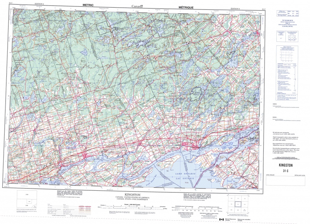 Printable Topographic Map Of Kingston 031C, On - Free Printable Topo Maps Online