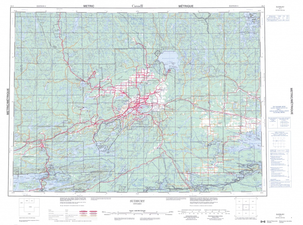 Printable Topographic Map Of Sudbury 041I, On - Printable Topographic Maps Free