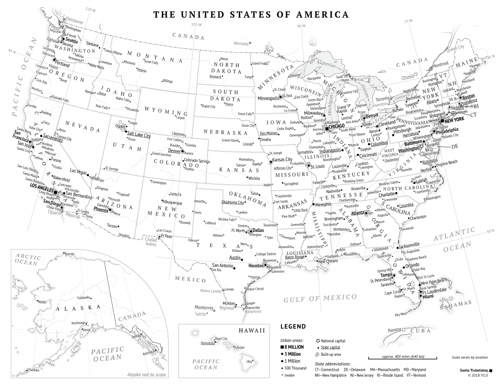 Printable United States Map – Sasha Trubetskoy - Usa Map Black And White Printable