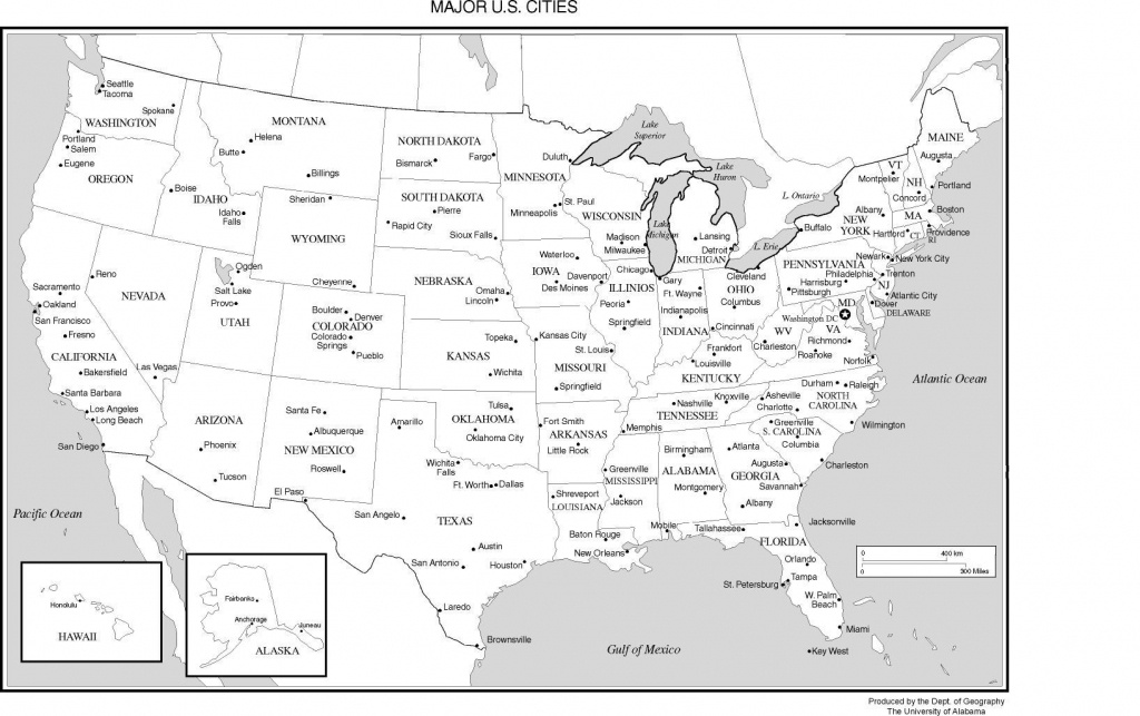 Printable Us Map With Major Cities And Travel Information | Download - Printable Us Map With States