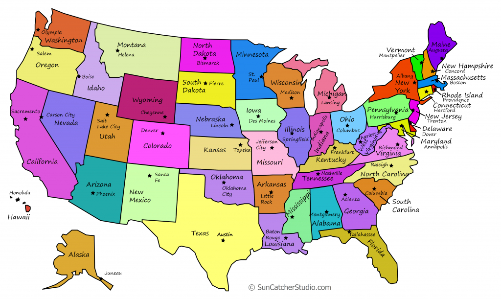 Printable Us Maps With States (Outlines Of America - United States) - Printable States And Capitals Map