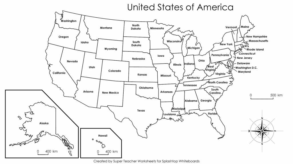 Printable Usa Blank Map Pdf - Printable Us Map With States