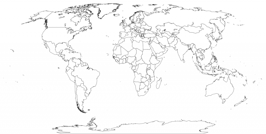 Printable World Map Black And White ~ Afp Cv - World Map Black White Printable