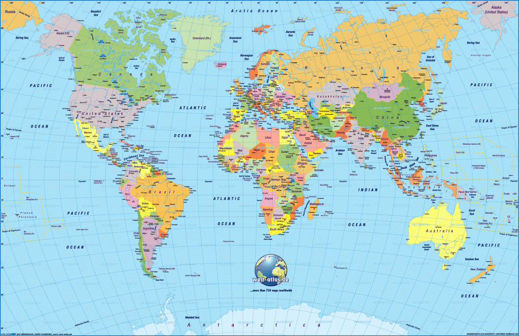 Printable World Map Labeled | World Map See Map Details From Ruvur - Free Online Printable Maps