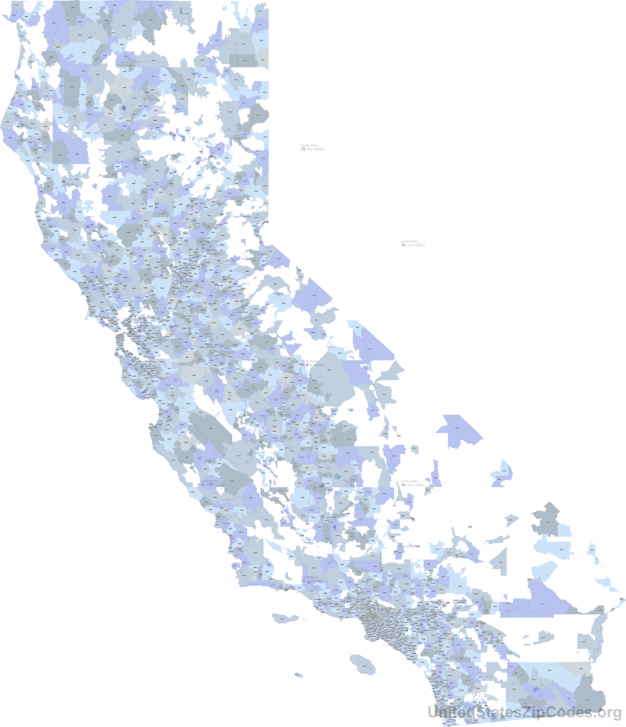 Printable Zip Code Maps - Free Download - California Zip Code Map