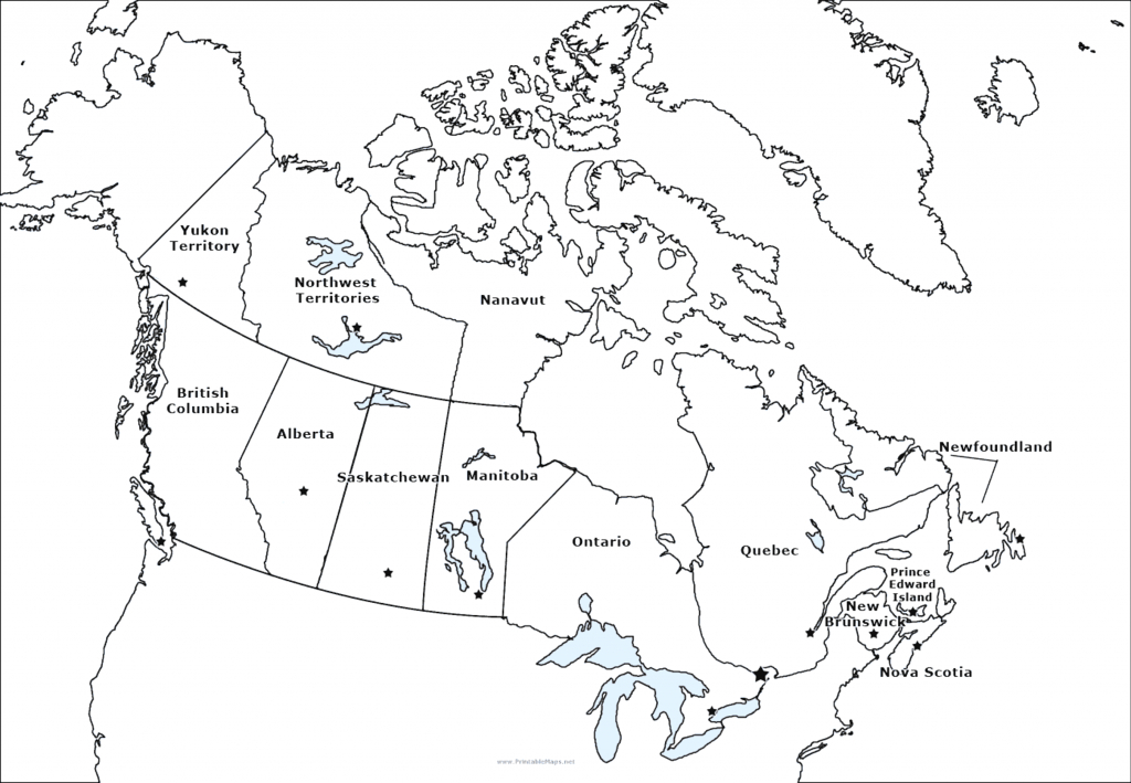 Free Printable Map Of Canada Provinces And Territories Printable Maps