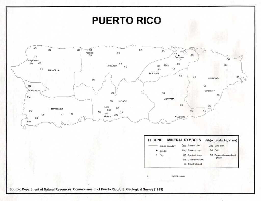 Puerto Rico Maps - Perry-Castañeda Map Collection - Ut Library Online - Outline Map Of Puerto Rico Printable