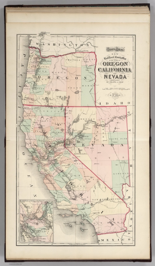Railroad Map Of Oregon, California, And Nevada. - David Rumsey - Oregon California Map