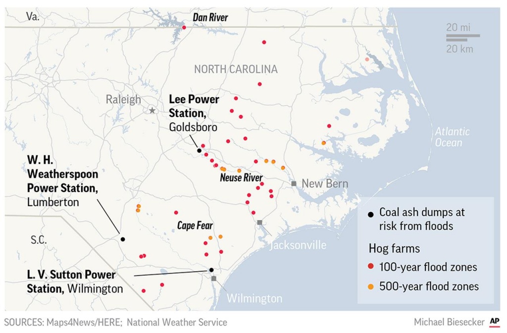 Rains From Florence Cause Collapse At Nc Coal Ash Landfill | Am 1070 - Megan&amp;#039;s Law Texas Map