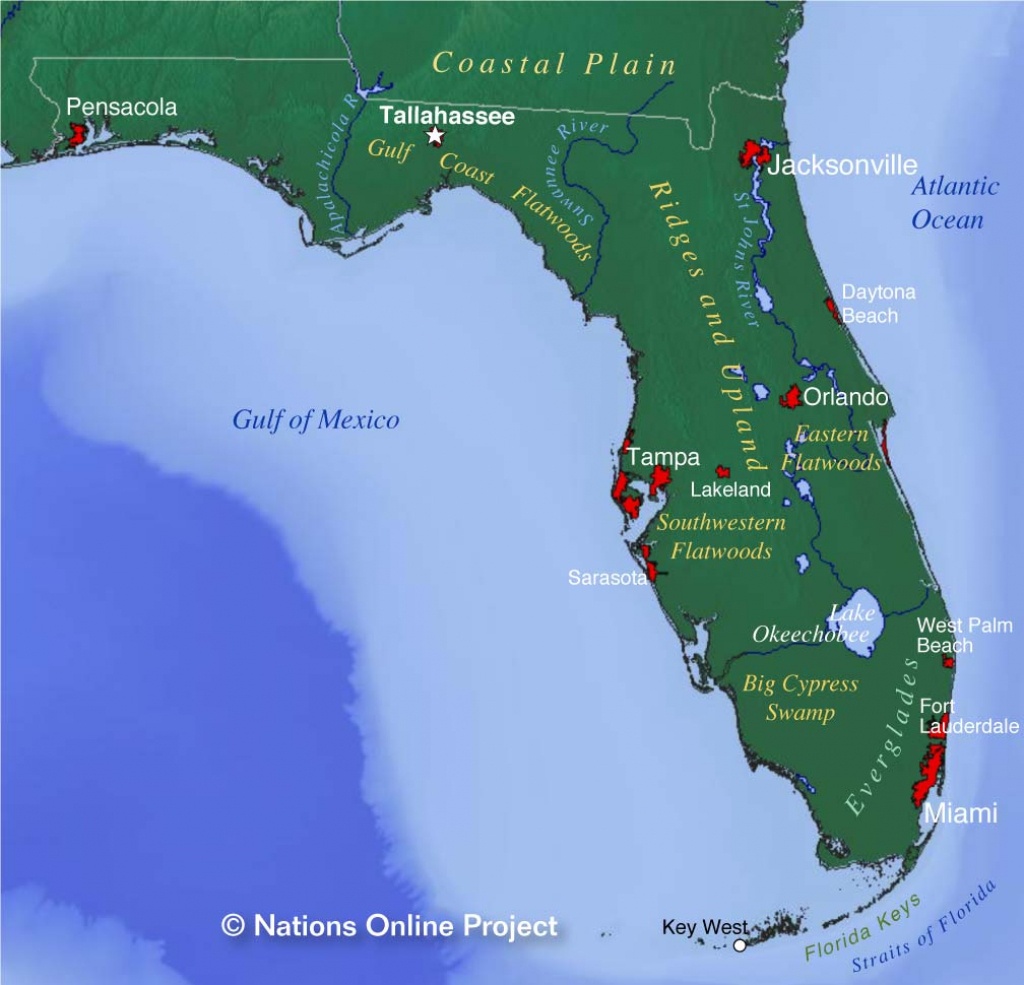 Reference Maps Of Florida, Usa - Nations Online Project - Lake George Florida Map