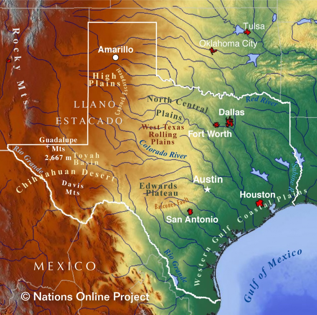 Reference Maps Of Texas, Usa - Nations Online Project - Ok Google Show Me A Map Of Texas