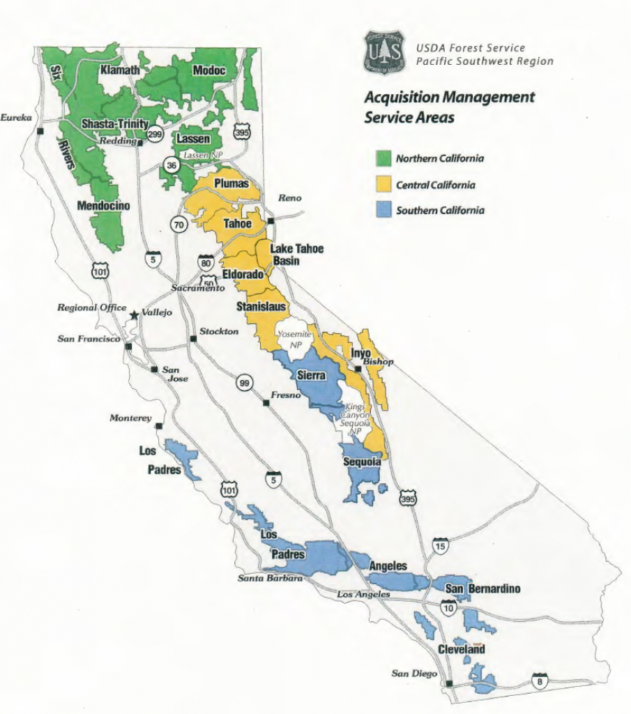 Region 5 - Contracting - Usda Map California