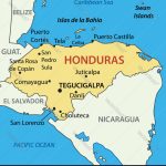 Republic Of Honduras   Map Royalty Free Vector Image   Printable Map Of Honduras