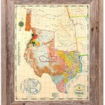 Republic Of Texas Map 1845 Large Framed   Framed Texas Map